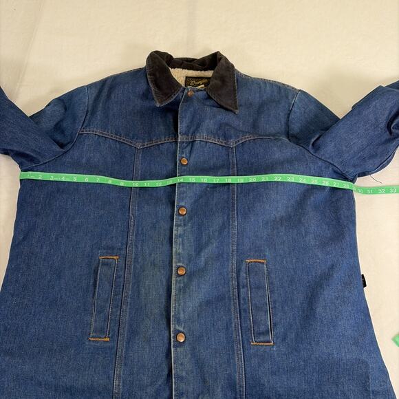 Vintage Wrangler Wrange Coat Denim Corduroy Sherpa Jacket Men’s Sz XXL 74254NV - Picture 7 of 15